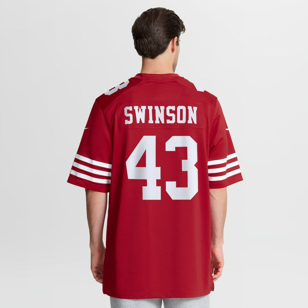 Messiah Swinson San Francisco 49ers Team Game Jersey - Scarlet Jerseys
