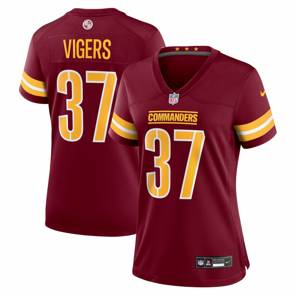 Car'lin Vigers Washington Commanders Women's Team Game Jersey - Burgundy Jerseys