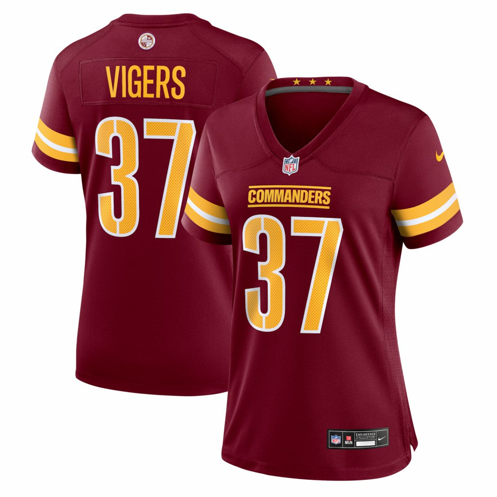Car'lin Vigers Washington Commanders Women's Team Game Jersey - Burgundy Jerseys