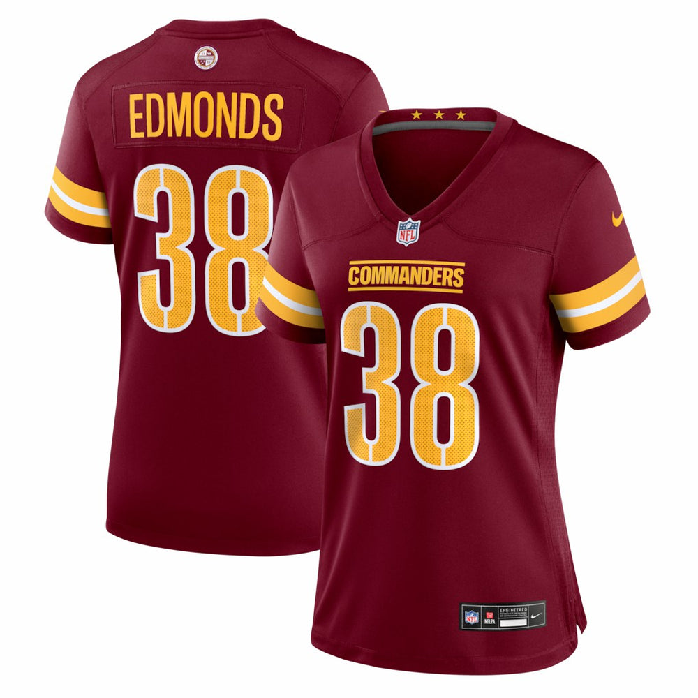 Chase Edmonds Washington Commanders Women's Team Game Jersey - Burgundy Jerseys