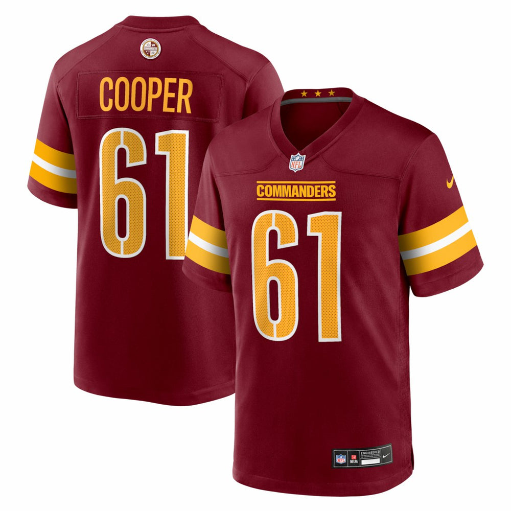 Tyler Cooper Washington Commanders Team Game Jersey - Burgundy Jerseys
