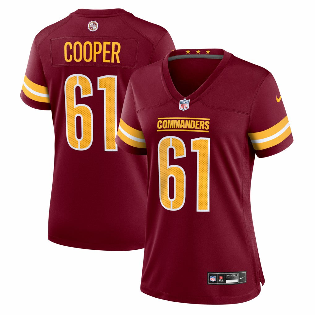Tyler Cooper Washington Commanders Women's Team Game Jersey - Burgundy Jerseys