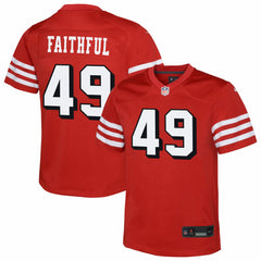 The Faithful San Francisco 49ers Youth Alternate 2 Game Jersey - Scarlet Jerseys
