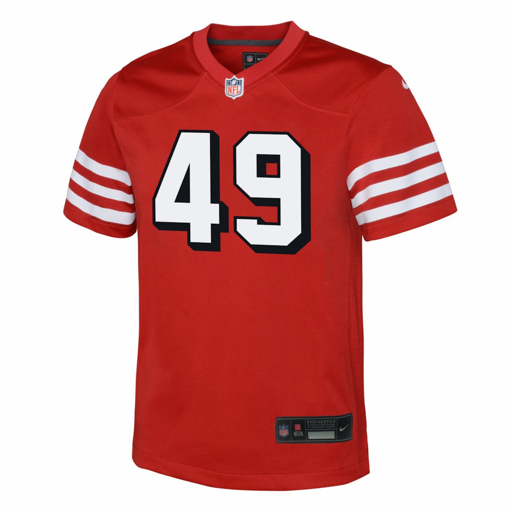 The Faithful San Francisco 49ers Youth Alternate 2 Game Jersey - Scarlet Jerseys