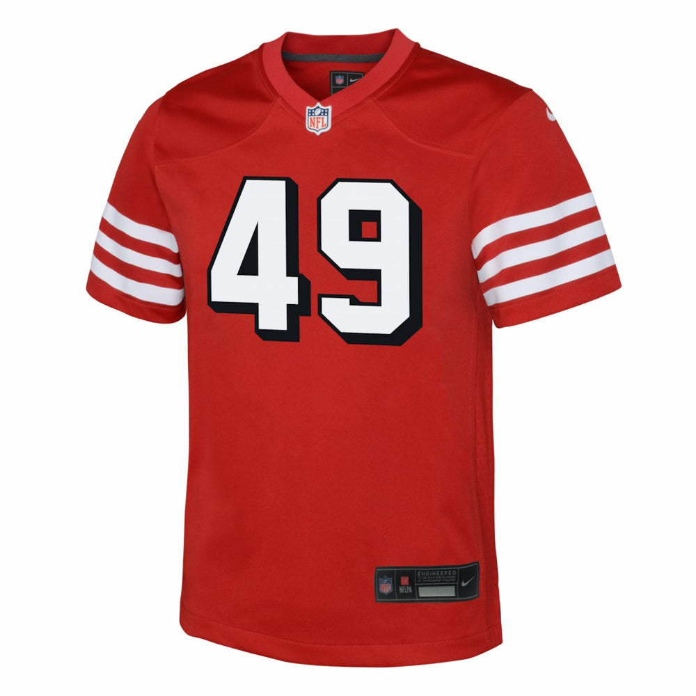 The Faithful San Francisco 49ers Youth Alternate 2 Game Jersey - Scarlet Jerseys