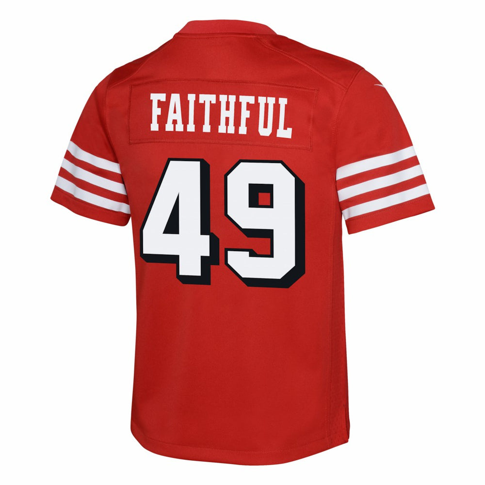 The Faithful San Francisco 49ers Youth Alternate 2 Game Jersey - Scarlet Jerseys