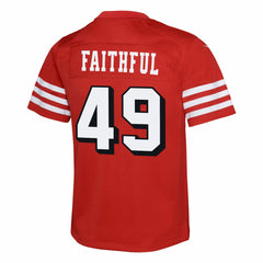 The Faithful San Francisco 49ers Youth Alternate 2 Game Jersey - Scarlet Jerseys