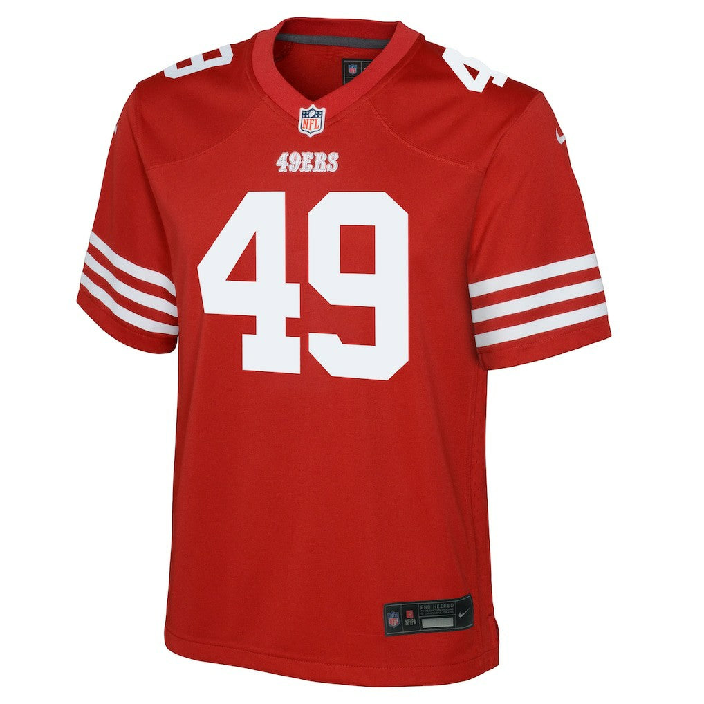 The Faithful San Francisco 49ers Youth Team Game Jersey - Scarlet Jerseys