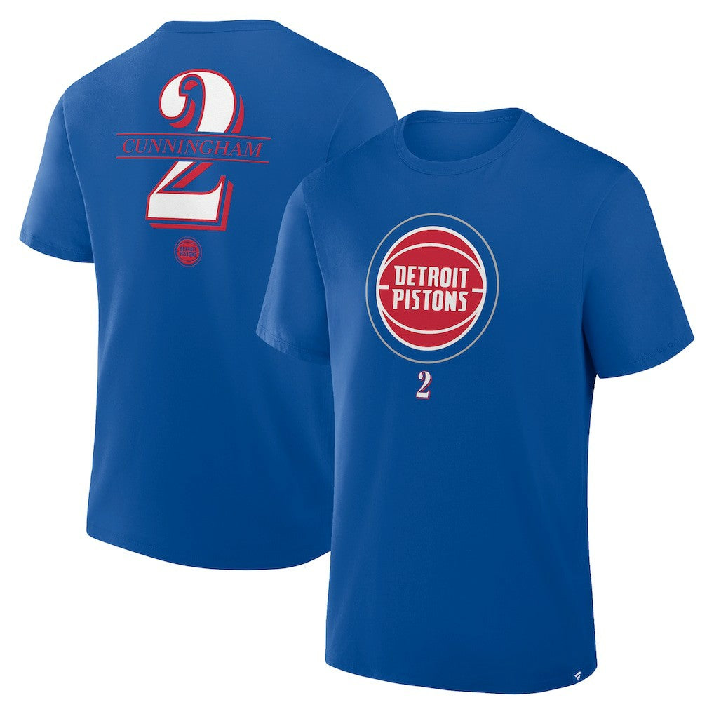 Cade Cunningham Detroit Pistons In The Paint Name & Number T-Shirt Blue - Fanatics