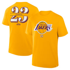 LeBron James Los Angeles Lakers In The Paint Name & Number T-Shirt Gold - Fanatics