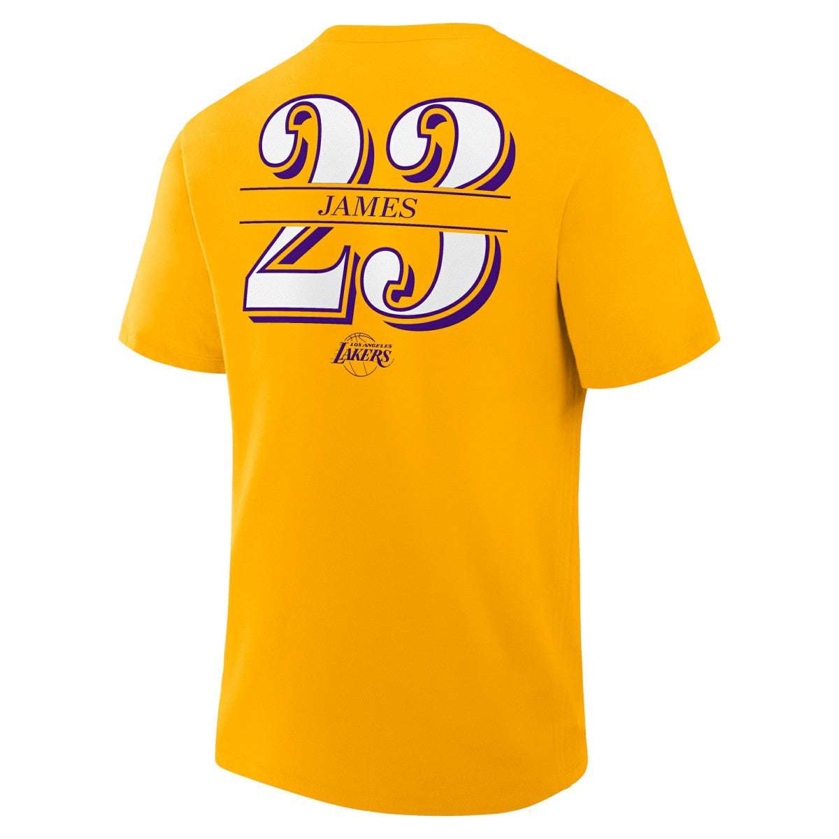 LeBron James Los Angeles Lakers In The Paint Name & Number T-Shirt Gold - Fanatics