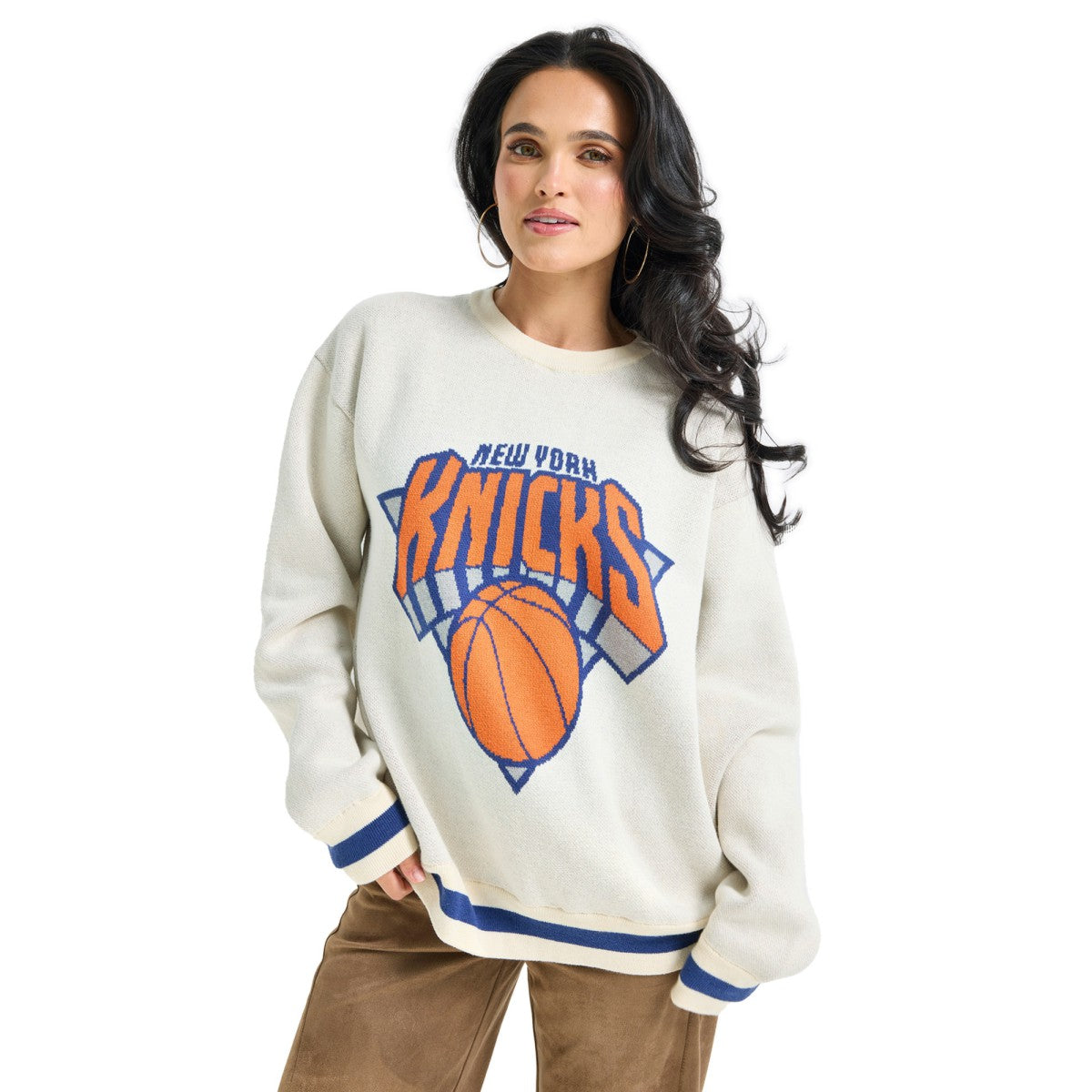 New York Knicks Terez Unisex Oversized Sweater Cream