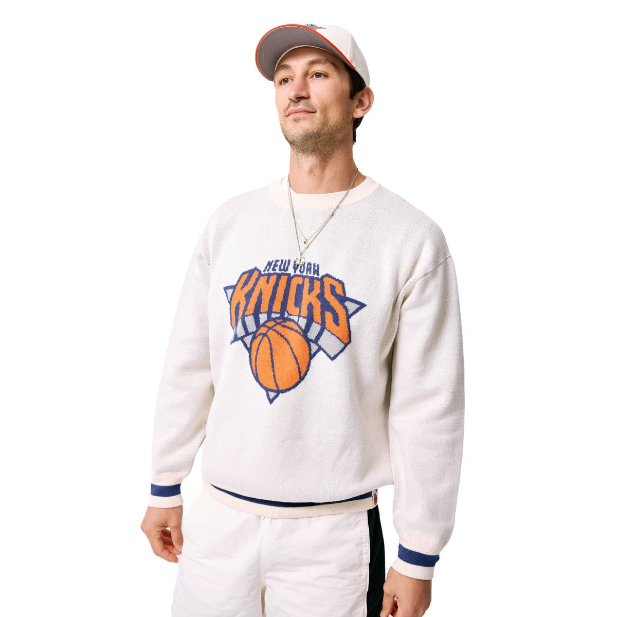 New York Knicks Terez Unisex Oversized Sweater Cream