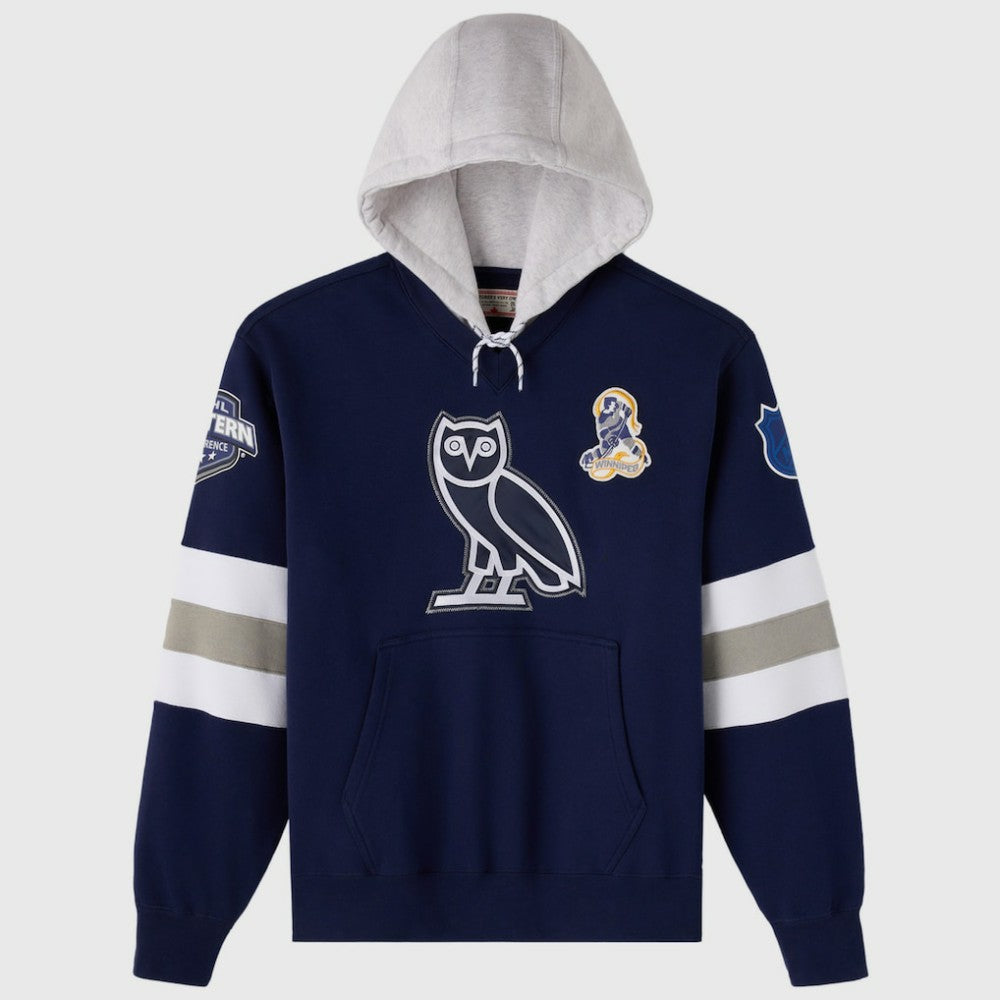 Winnipeg Jets OVO x NHL Fleece Hoodie - Navy | US 203514855