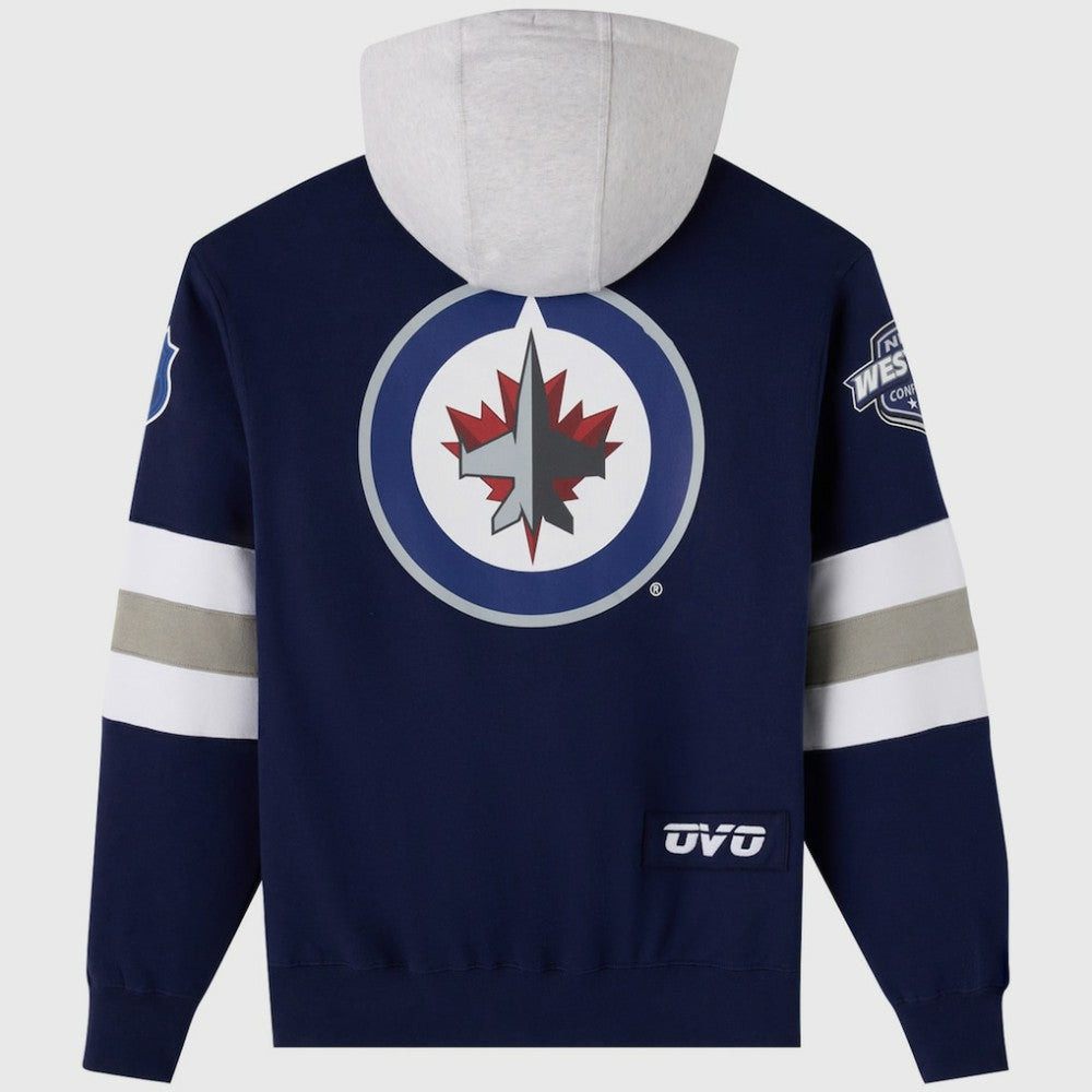 Winnipeg Jets OVO x NHL Fleece Hoodie - Navy | US 203514855