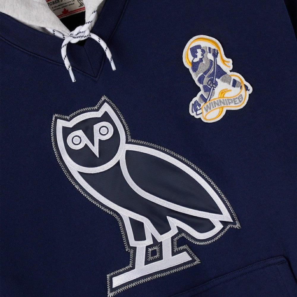 Winnipeg Jets OVO x NHL Fleece Hoodie - Navy | US 203514855