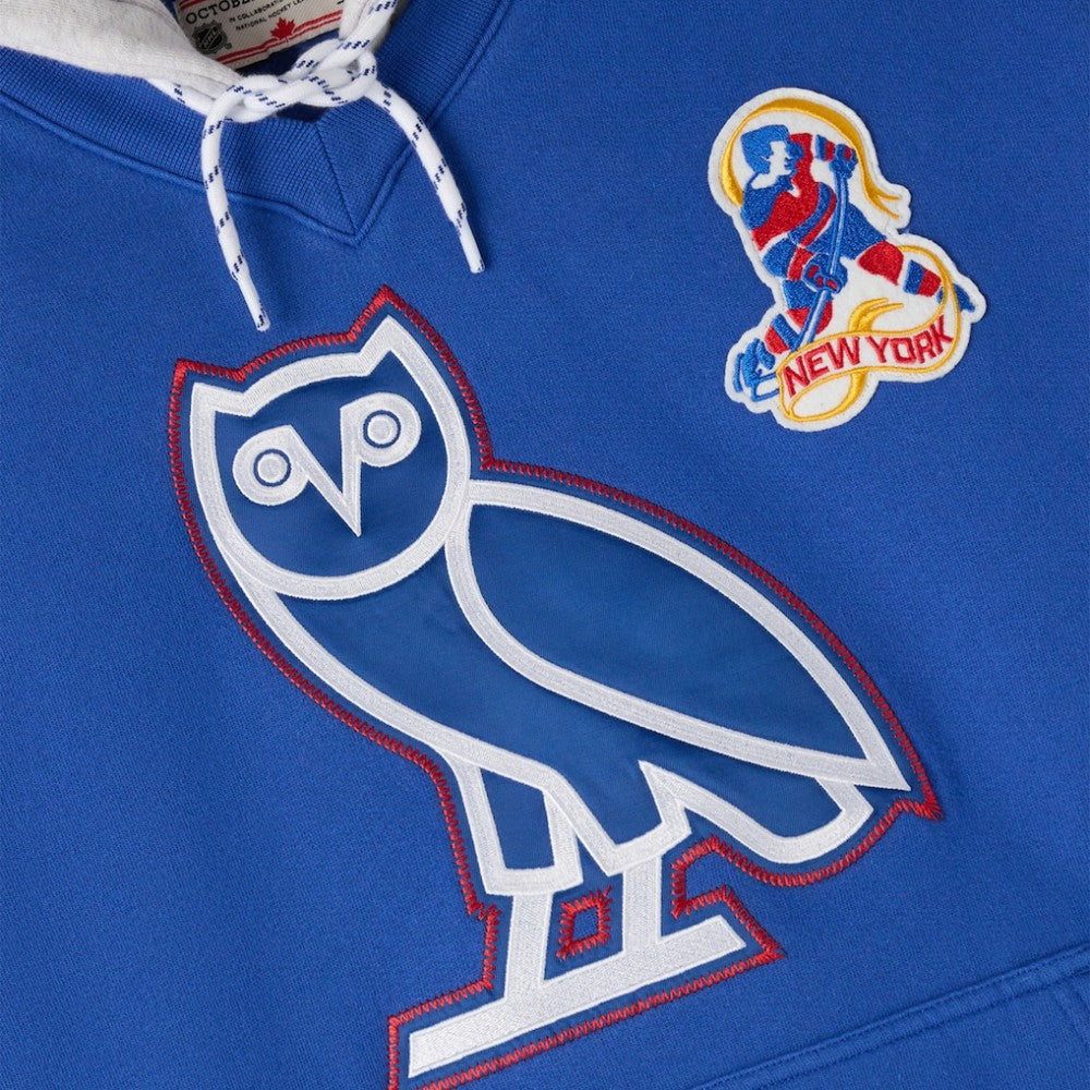 New York Rangers OVO x NHL Fleece Hoodie - Blue | US 203514861