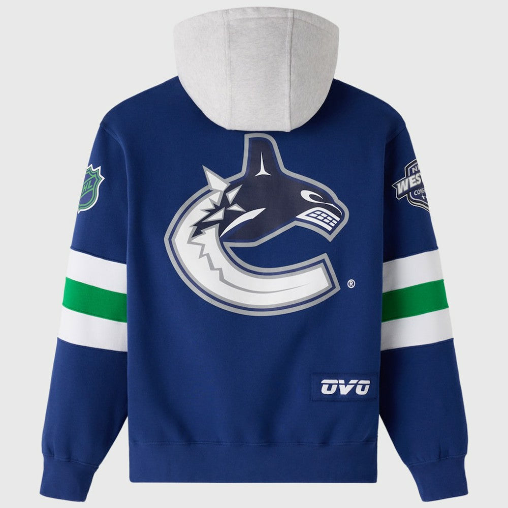 Vancouver Canucks OVO x NHL Fleece Hoodie - Blue | US 203514867