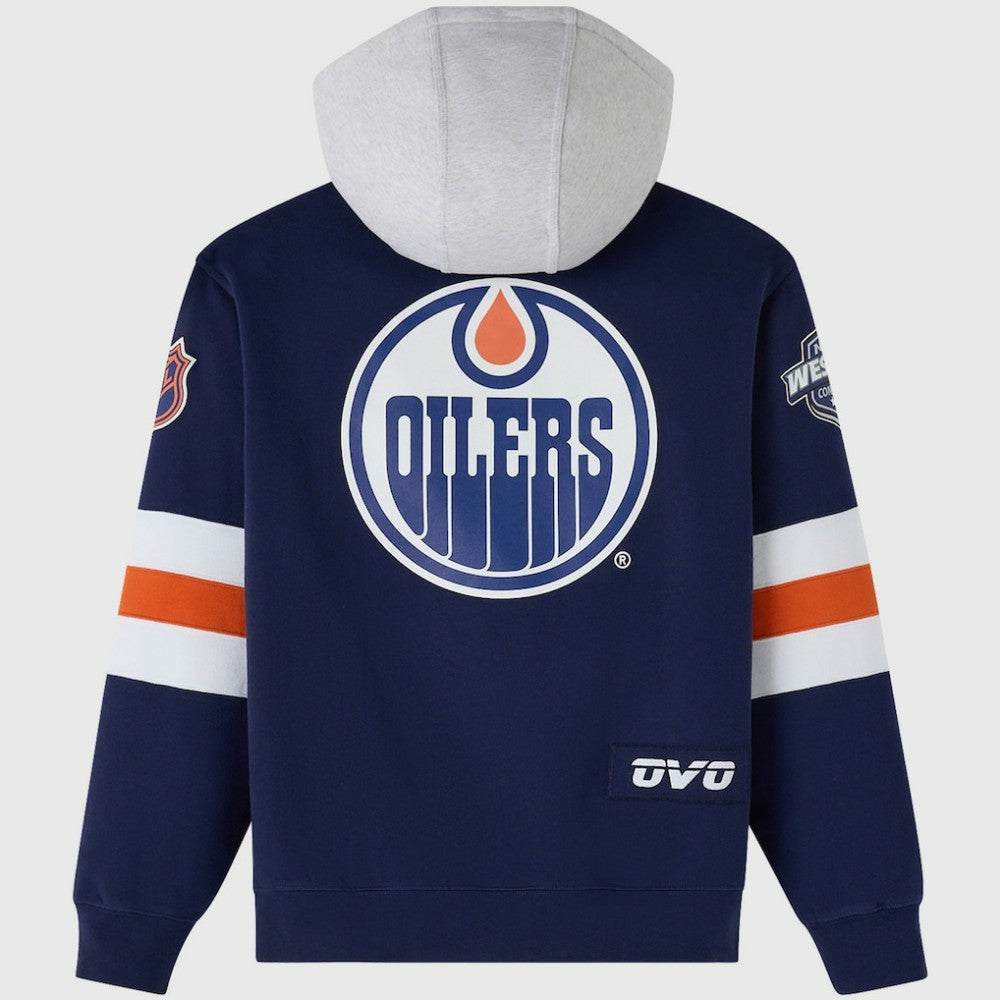Edmonton Oilers OVO x NHL Fleece Hoodie - Navy | US 203514874