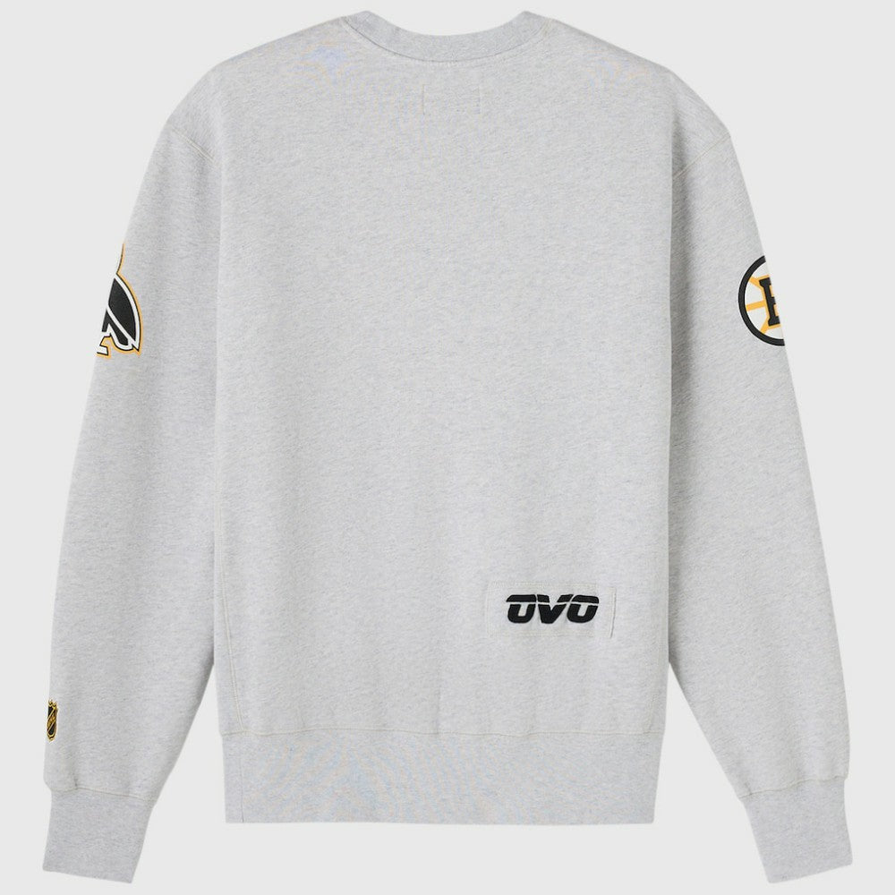 Boston Bruins OVO x NHL Fleece Sweatshirt - Heather Gray | US 203514877