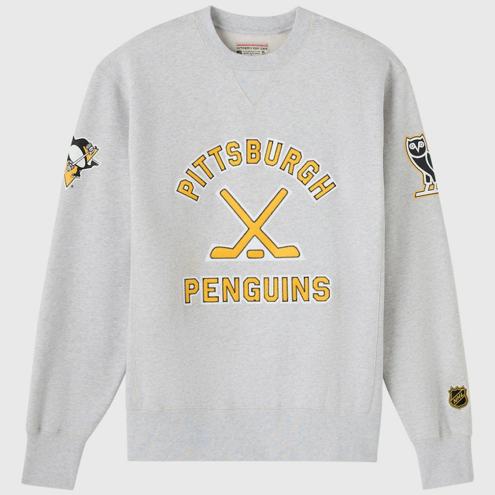 Pittsburgh Penguins OVO x NHL Fleece Sweatshirt - Heather Gray | US 203514878