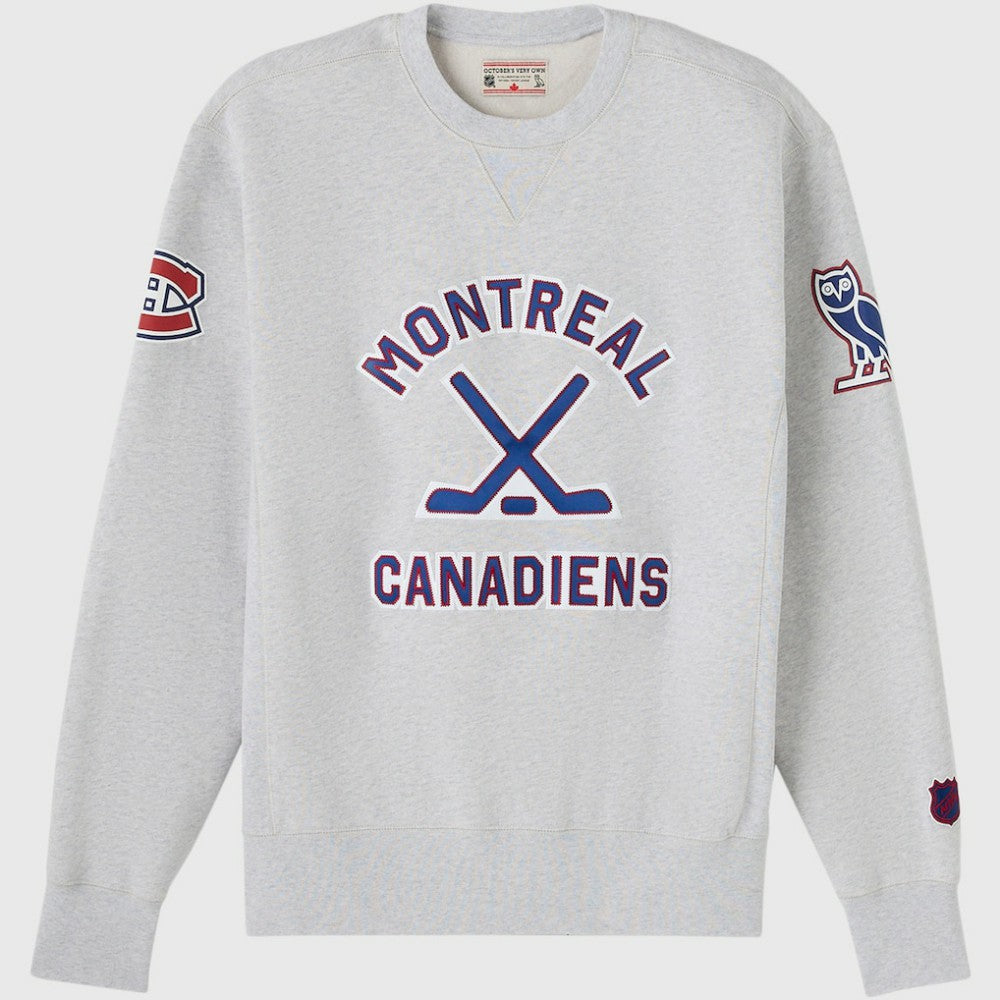 Montreal Canadiens OVO x NHL Fleece Sweatshirt - Heather Gray | US 203514879