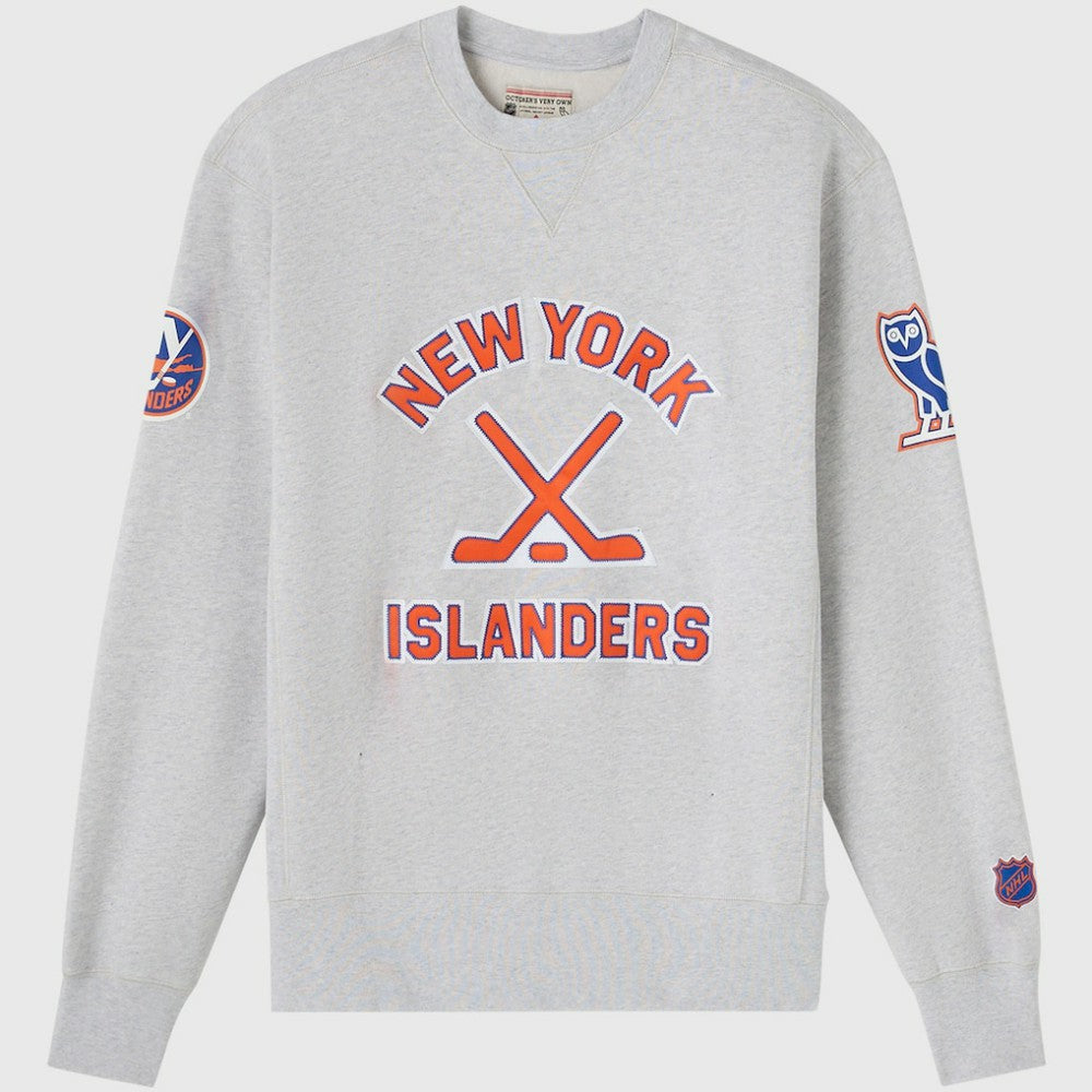 New York Islanders OVO x NHL Fleece Sweatshirt - Heather Gray | US 203514880