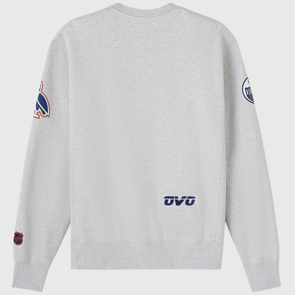 Edmonton Oilers OVO x NHL Fleece Sweatshirt - Heather Gray | US 203514883
