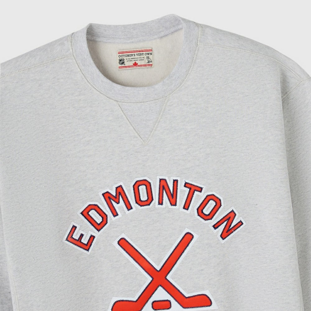 Edmonton Oilers OVO x NHL Fleece Sweatshirt - Heather Gray | US 203514883