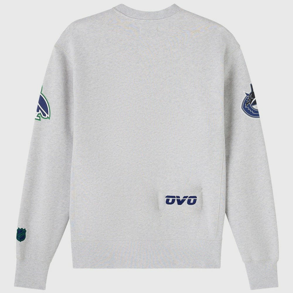 Vancouver Canucks OVO x NHL Fleece Sweatshirt - Heather Gray | US 203514888