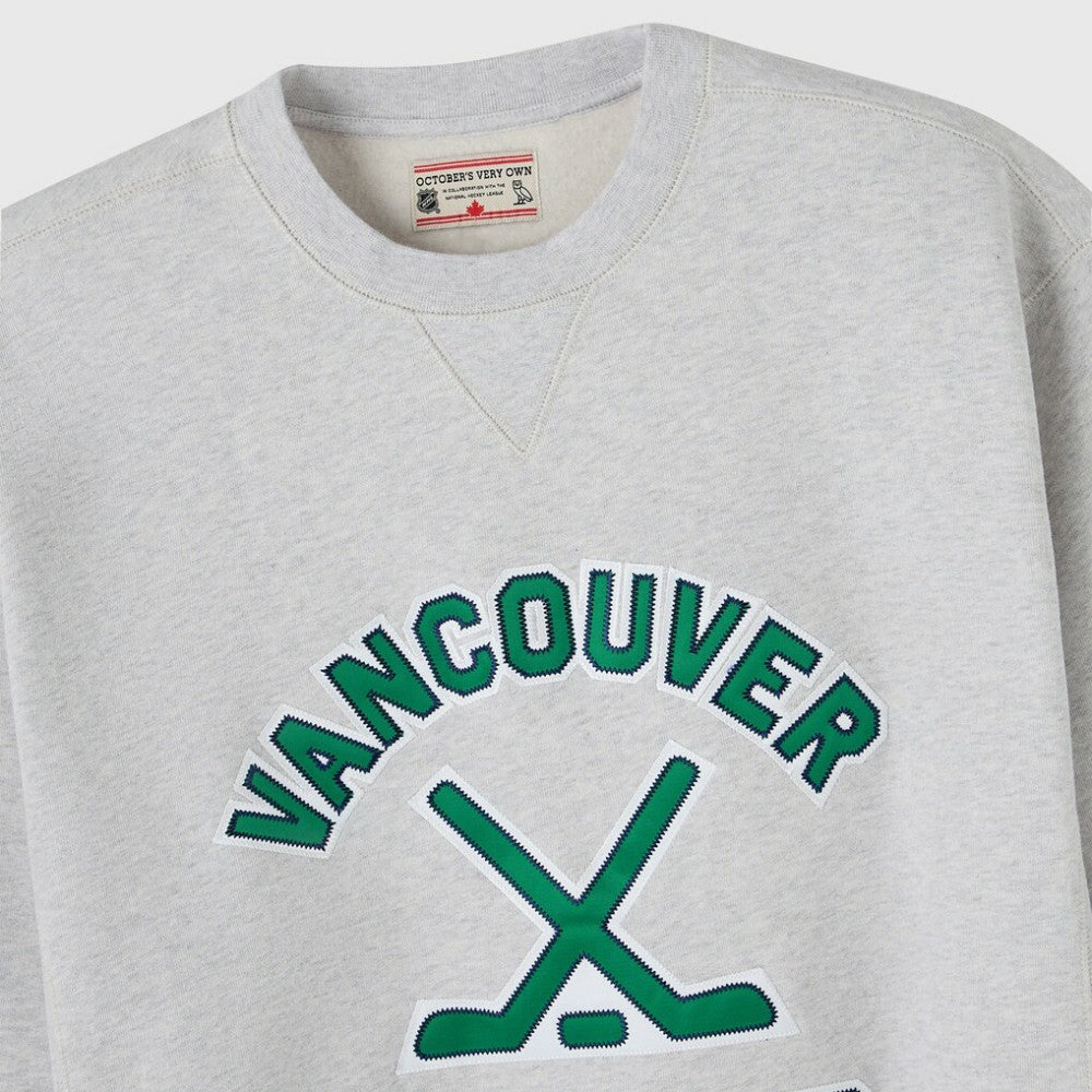 Vancouver Canucks OVO x NHL Fleece Sweatshirt - Heather Gray | US 203514888