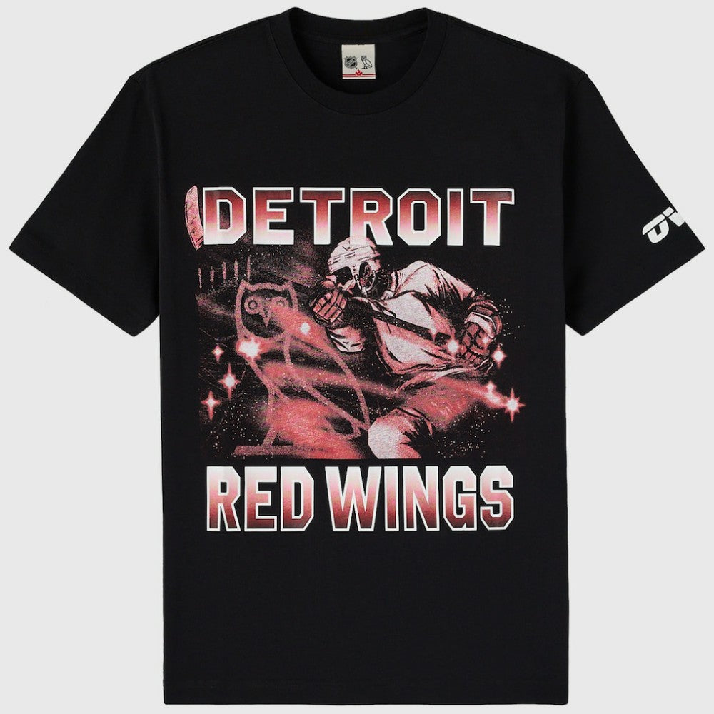 Detroit Red Wings OVO x NHL Graphic T-Shirt - Black | US 203514904