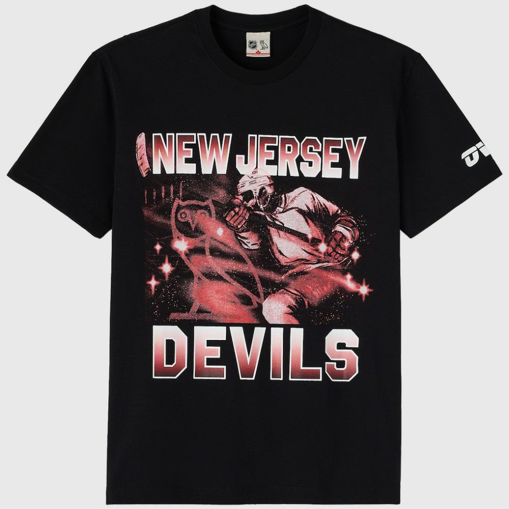New Jersey Devils OVO x NHL Graphic T-Shirt - Black | US 203514908