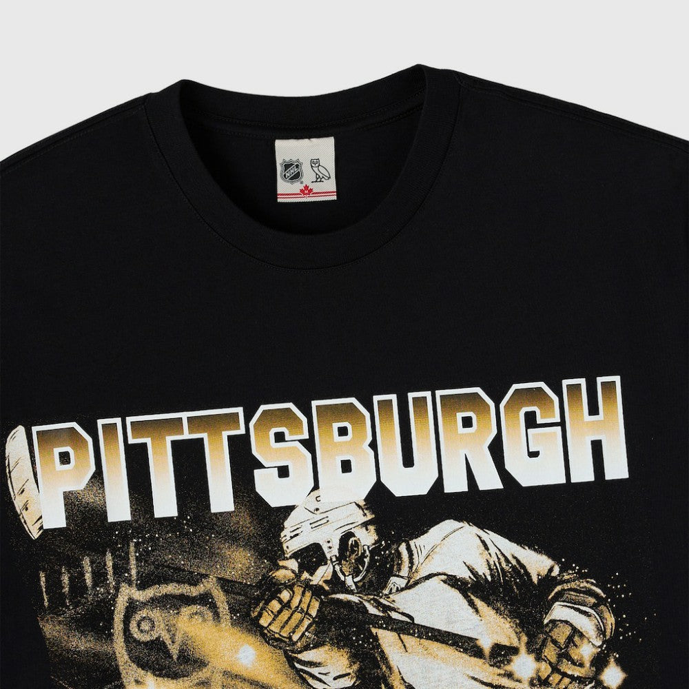 Pittsburgh Penguins OVO x NHL Graphic T-Shirt - Black | US 203514912
