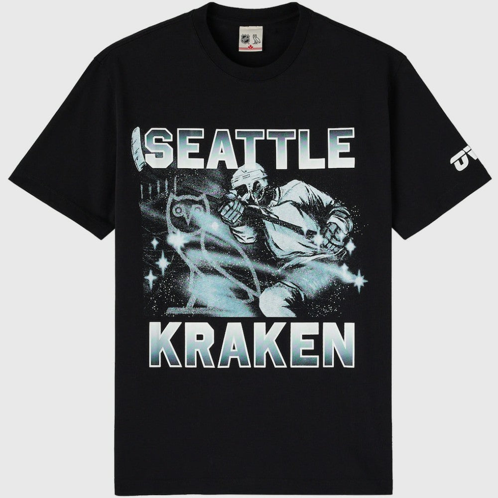 Seattle Kraken OVO x NHL Graphic T-Shirt - Black | US 203514913