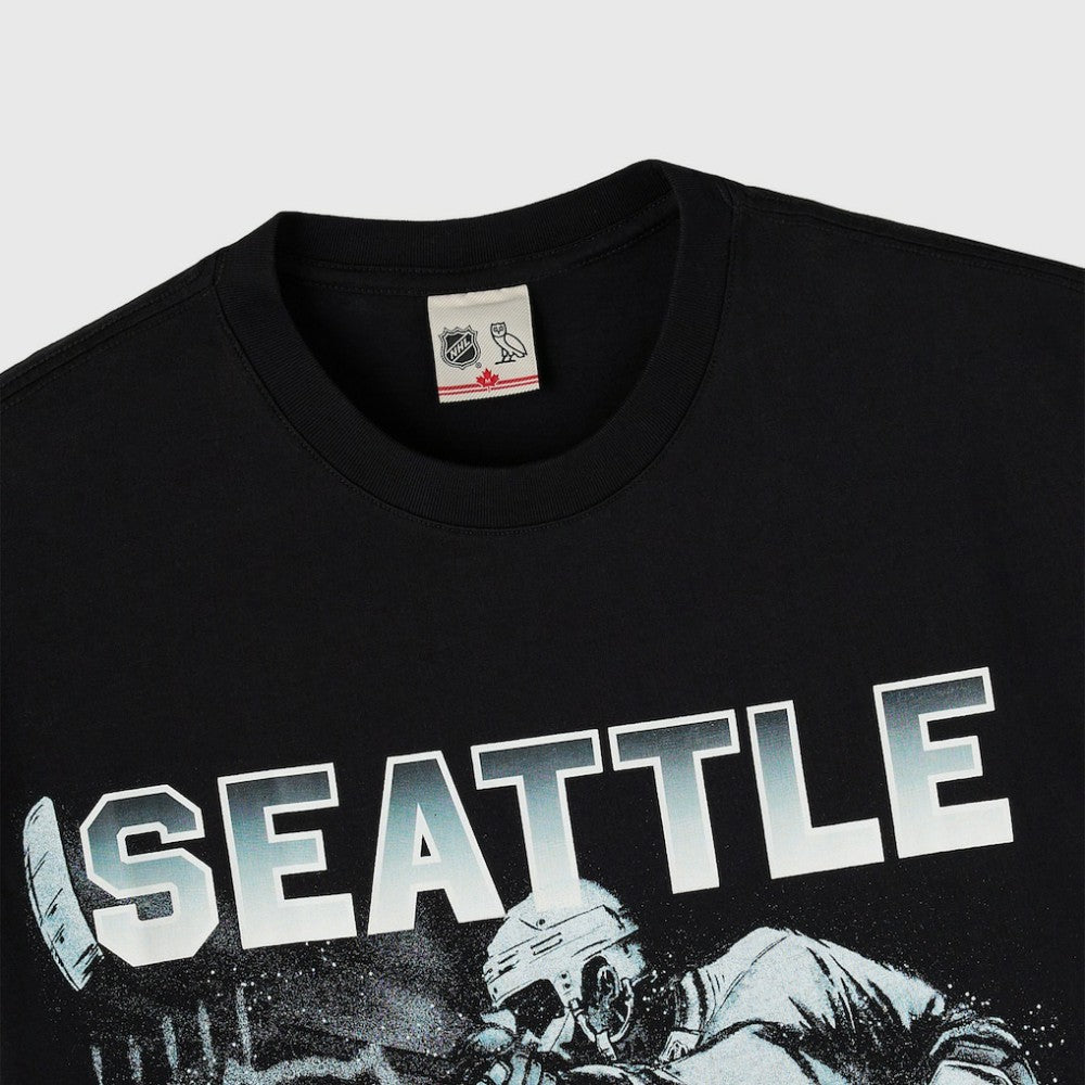 Seattle Kraken OVO x NHL Graphic T-Shirt - Black | US 203514913