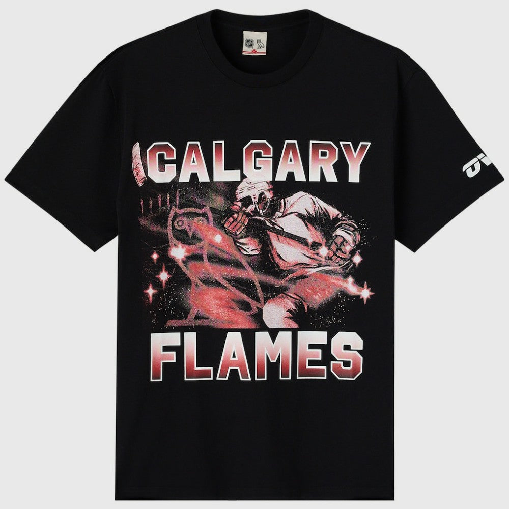 Calgary Flames OVO x NHL Graphic T-Shirt - Black | US 203514920