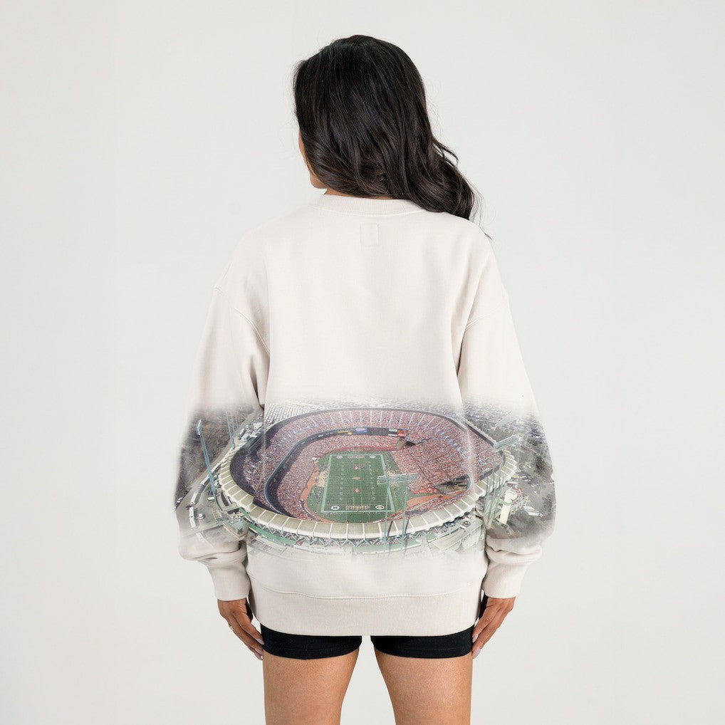 San Francisco 49ers Gameday Couture Women's Power Move Stadium Premium Drop Shoulder Sweatshirt - Natural Sweatshirts