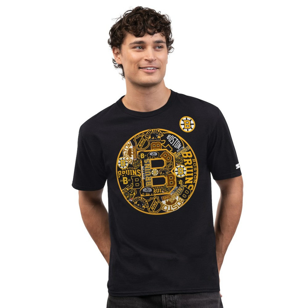 Boston Bruins Starter Logo Collage T-Shirt - Black | US 203517178