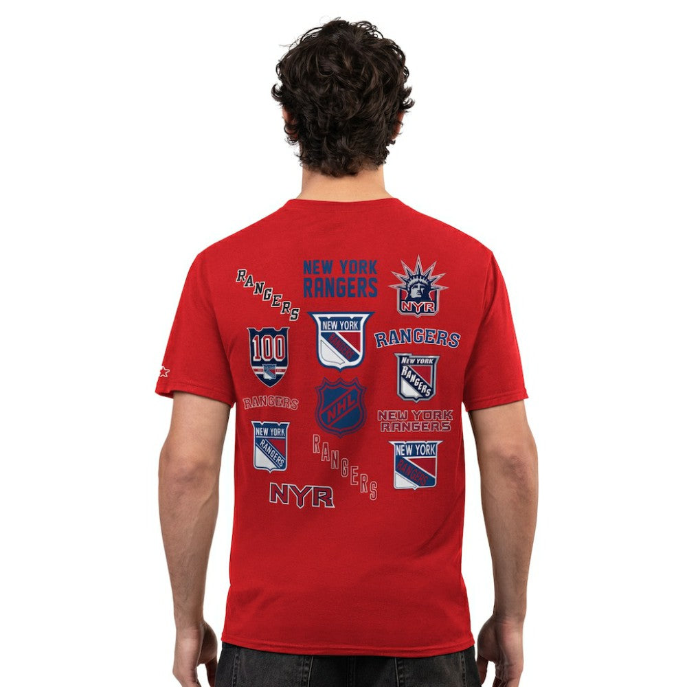 New York Rangers Starter Logo Collage T-Shirt - Red | US 203517179
