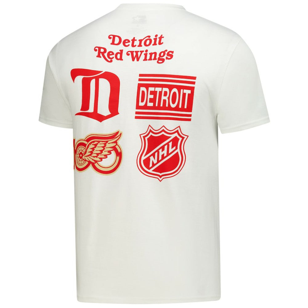 Detroit Red Wings Starter Logo Collage T-Shirt - White | US 203517181