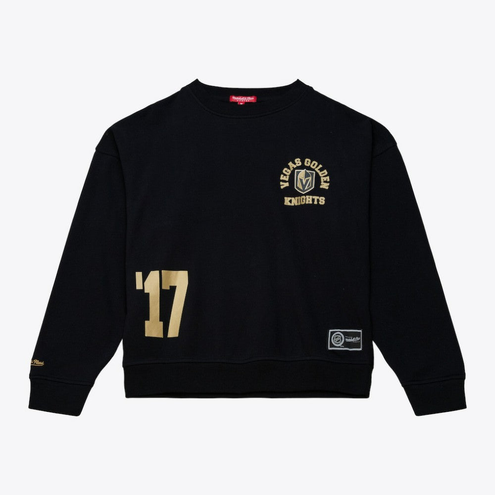 Vegas Golden Knights Mitchell & Ness Women's Crewneck Sweatshirt - Black | US 203517449
