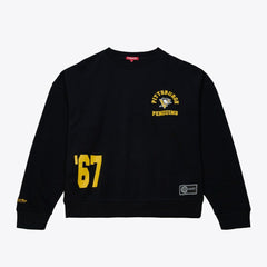 Pittsburgh Penguins Mitchell & Ness Women's Crewneck Sweatshirt - Black | US 203517451