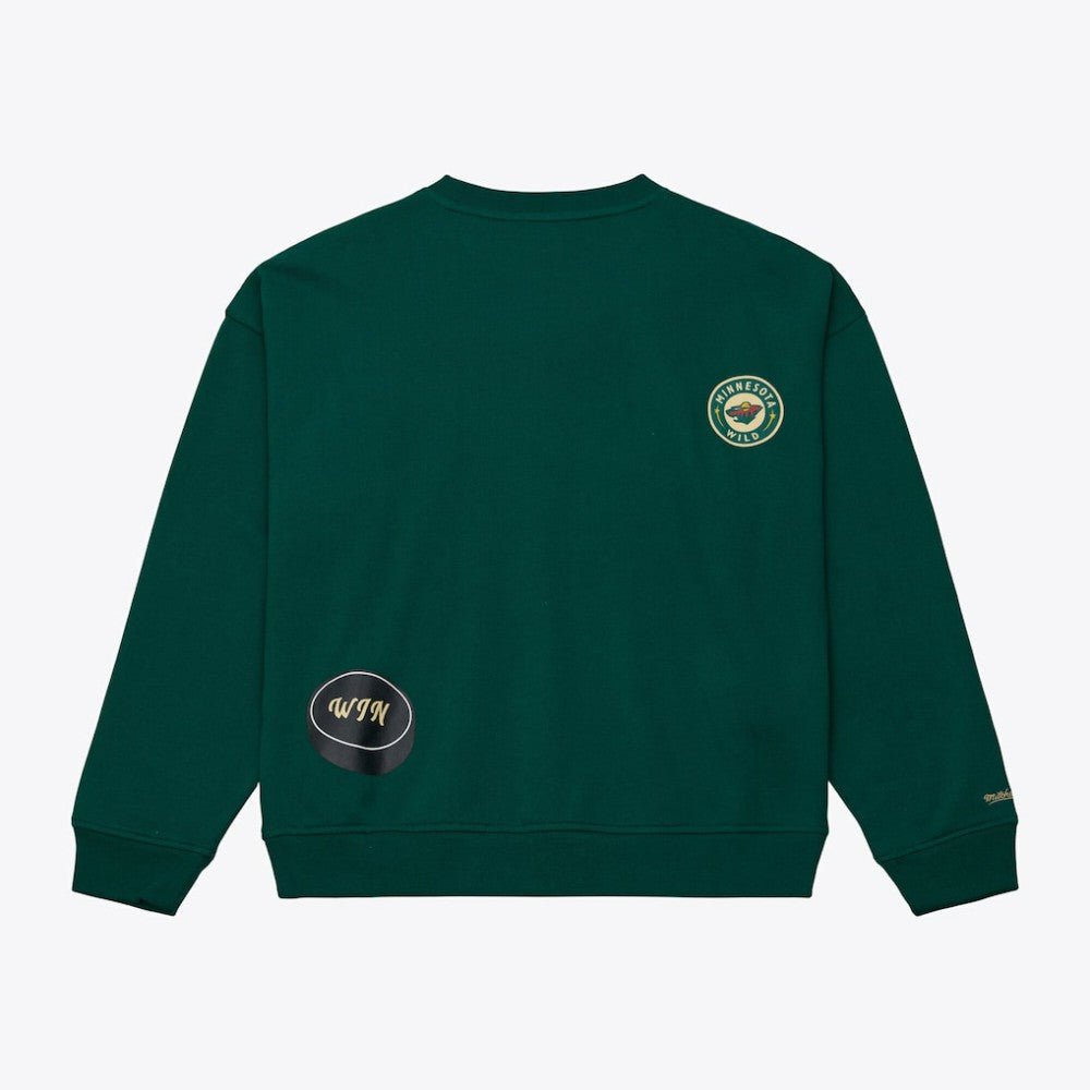 Minnesota Wild Mitchell & Ness Women's Crewneck Sweatshirt - Green | US 203517452