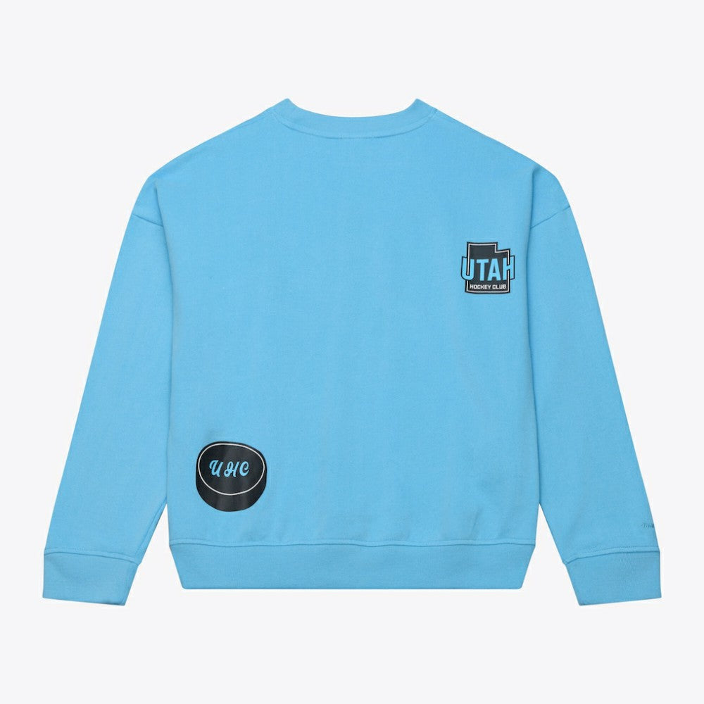Utah Mammoth Mitchell & Ness Women's Crewneck Sweatshirt - Blue | US 203517454