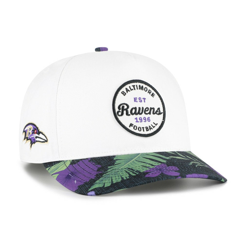Baltimore Ravens '47 Beach Side Hitch Adjustable Hat - White/Purple Hats