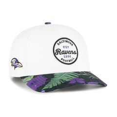 Baltimore Ravens '47 Beach Side Hitch Adjustable Hat - White/Purple Hats