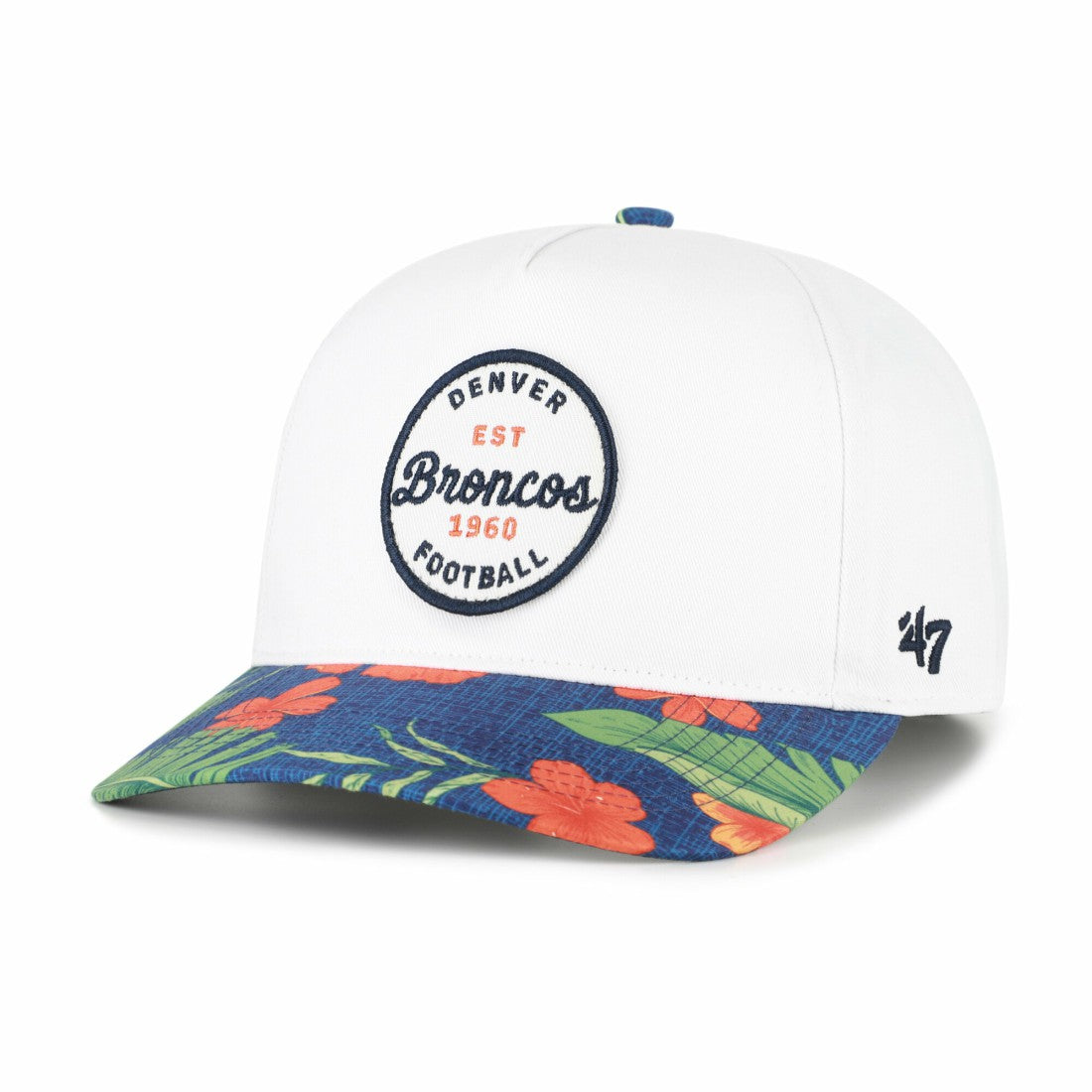 Denver Broncos '47 Beach Side Hitch Adjustable Hat - White/Navy Hats