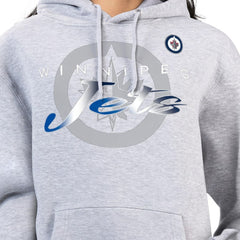 Winnipeg Jets G-III 4Her by Carl Banks Women's Shadow Logo Fleece Hoodie - Gray | US 203519916