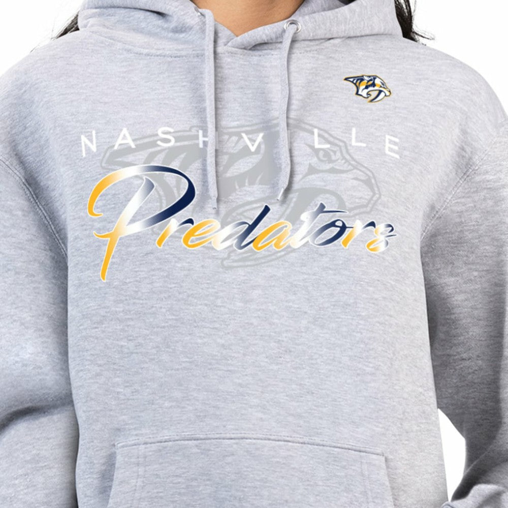 Nashville Predators G-III 4Her by Carl Banks Women's Shadow Logo Fleece Hoodie - Gray | US 203519919
